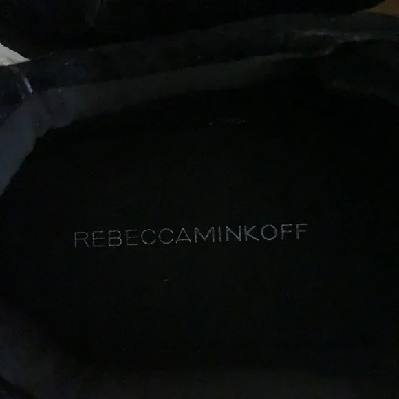 Rebecca Minkoff Velvet Jacquard Sneaker Shoe | Womens Size 7.5 | Black - Picture 6 of 9